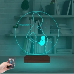 Hamile Kadın Anne Bebek Doğum Doktoru Hediye Kişiye Özel 3D Lamba - Masa Gece Lambası Hamile Kadın Anne Bebek Doğum Doktoru Hediye Kişiye Özel 3D Lamba - Masa Gece Lambası