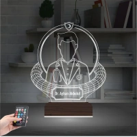 Doktor Hediye Tıp Erkek Kişiye Özel 3D Lamba - Masa Gece Lambası
