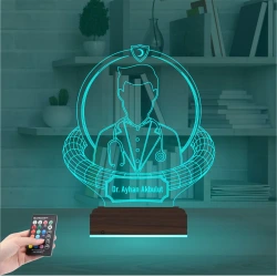 Doktor Hediye Tıp Erkek Kişiye Özel 3D Lamba - Masa Gece Lambası Doktor Hediye Tıp Erkek Kişiye Özel 3D Lamba - Masa Gece Lambası