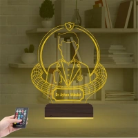Doktor Hediye Tıp Erkek Kişiye Özel 3D Lamba - Masa Gece Lambası