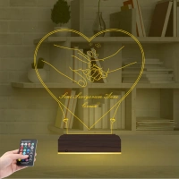 Anneler Günü Anne Bebek Hediye Kişiye Özel 3D Lamba - Masa Gece Lambası
