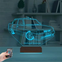 Fiat Tofaş Doğan Tofaşk Araba Kişiye Özel 3D Lamba - Masa Gece Lambası
