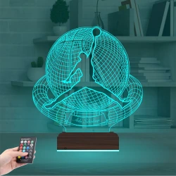 Baketbol Topu Basketçi Hediye Jordan Kişiye Özel 3D Lamba - Masa Gece Lambası Baketbol Topu Basketçi Hediye Jordan Kişiye Özel 3D Lamba - Masa Gece Lambası
