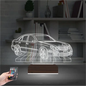 Mercedes Araba C Seri Kişiye Özel 3D Lamba - Masa Gece Lambası Mercedes Araba C Seri Kişiye Özel 3D Lamba - Masa Gece Lambası