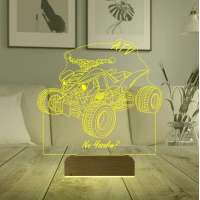 Atv Outdoor Motor Tasarım Kişiye Özel 3D Lamba - Masa Gece Lambası