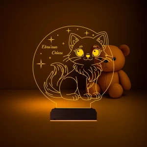 Çocuk Odası Hediye Kedi Kedicik Tasarım Kişiye Özel 3D Lamba - Masa Gece Lambası Çocuk Odası Hediye Kedi Kedicik Tasarım Kişiye Özel 3D Lamba - Masa Gece Lambası