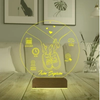 Yeni Doğan Bebek Hediye Kişiye Özel 3D Lamba - Masa Gece Lambası Yeni Doğan Bebek Hediye Kişiye Özel 3D Lamba - Masa Gece Lambası
