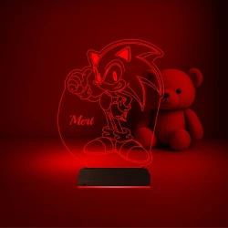 Çocuk Odası Çizgi Film Sonic Kişiye Özel 3D Lamba - Masa Gece Lambası Çocuk Odası Çizgi Film Sonic Kişiye Özel 3D Lamba - Masa Gece Lambası