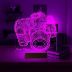 Fotoğraf Makinesi Fotoğrafçı Blogger Hediye Kişiye Özel 3D Lamba - Masa Gece Lambası Fotoğraf Makinesi Fotoğrafçı Blogger Hediye Kişiye Özel 3D Lamba - Masa Gece Lambası
