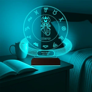 akrep Burcu Scorpio Astroloji Doğum Günü Hediyesi Kişiye Özel 3D Lamba - Masa Gece Lambası akrep Burcu Scorpio Astroloji Doğum Günü Hediyesi Kişiye Özel 3D Lamba - Masa Gece Lambası